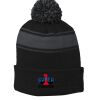 Sport-Tek(R) - Stripe Pom Pom Beanie Thumbnail
