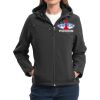 Ladies Textured Hooded Soft Shell Jacket Thumbnail